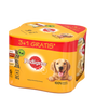 PEDIGREE Adult 3+1 CAN 4X400G - wet dog food in jelly (2x WITH CHICKEN, 2x WITH BEEF)