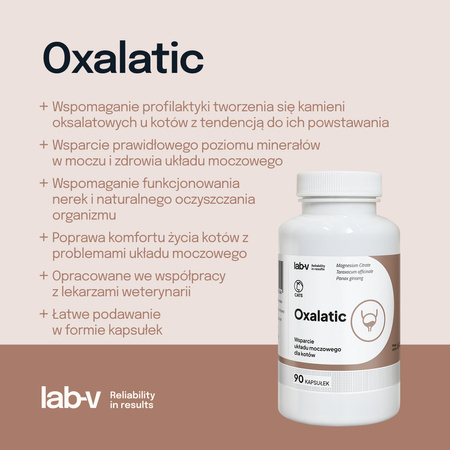Lab-v Oxalatic – Support for cats with oxalate stone formation 90 capsules