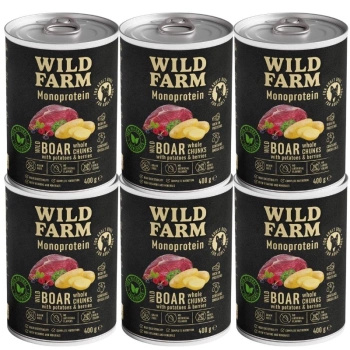 WILD FARM Monoprotein Wild Boar 6x400g hypoallergenic dog food