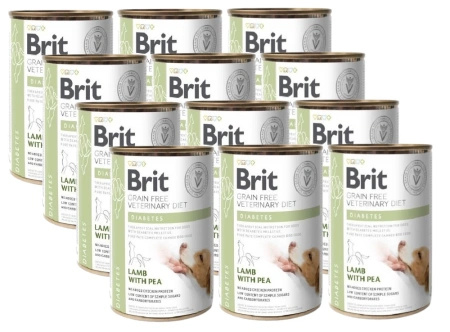 BRIT GF Veterinary Diets Dog Diabetes 12x400g - wet dog food