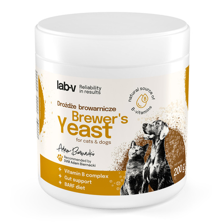 Lab-v Brewer's Yeast - Natural support for digestion, appetite, and skin and coat condition 2x200 g