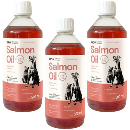 LAB V Salmon oil for dogs and cats 3x500ml