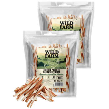WILD FARM chicken and cod sandwich 2x500g dog treats