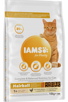 IAMS-Dry food for Vitality Hairball for adult and senior cats, with chicken 10kg