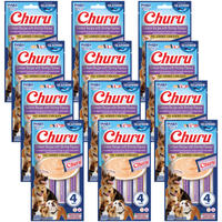 INABA Dog Churu (fish based) salmon, shrimp 12x(4x14g)