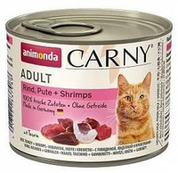 no pork Animonda Cat Carny Adult Beef, Turkey & Prawns 200g