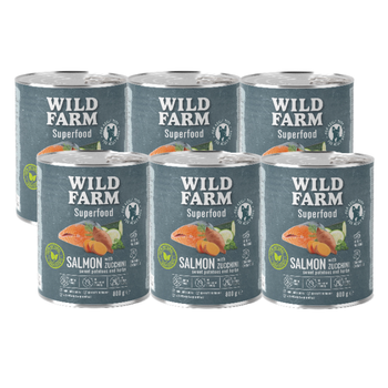 WILD FARM Superfood Salmon (Salmon with courgettes, sweet potatoes and herbs) 6x800g grain-free dog food