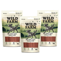 WILD FARM rabbit strips 3x80g dog treats