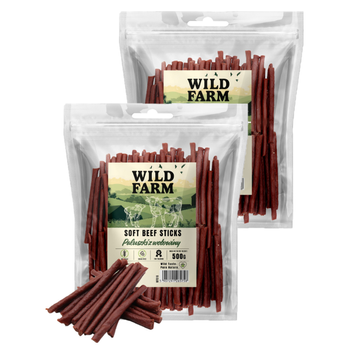WILD FARM beef sticks 2x500g dog treats