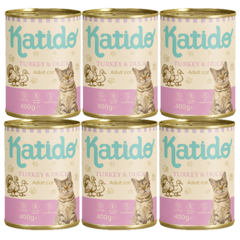 Katido Wet Cat Food Turkey and Duck 6x400g