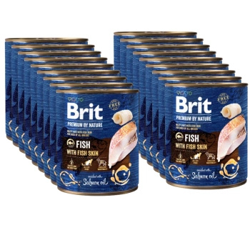 no pork Brit Premium By Nature Fish With Fish Skin 18x800g