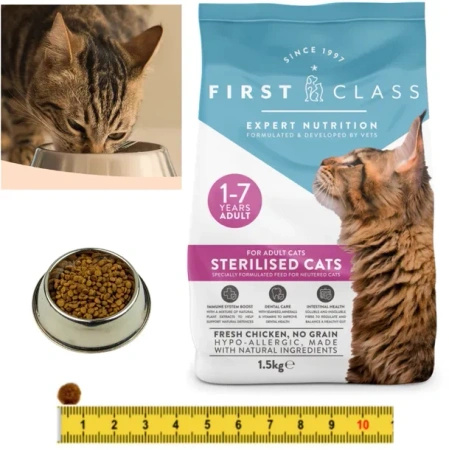 First Class Sterilised 1.5kg - dry food for sterilised cats with chicken flavour
