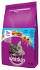 no pork WHISKAS Adult Dry Cat Food 1+ with Tuna and Vegetables 1.4kg