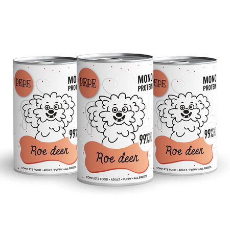 PEPE MONO PROTEIN Roe deer 3x400 g