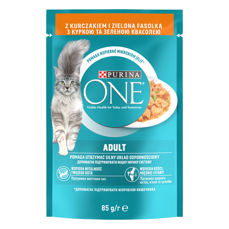 Purina One Adult cat food with chicken and green beans 85 g
