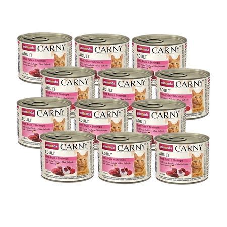 no pork Animonda Cat Carny Adult Beef, Turkey & Prawns 12x200g