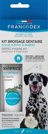 Francodex Enzymatic Toothpaste with Brush for Dogs and Cats 70g