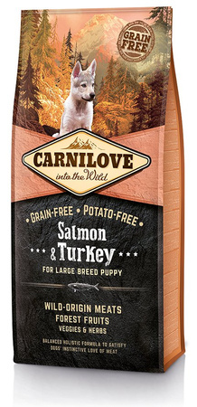 Carnilove Salmon &amp; Turkey for Large Breed Puppy 12kg 