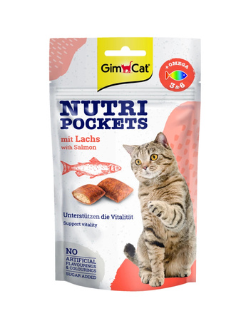 GIMCAT NUTRI POCKETS Salmon Delicacy with Omega 3&6 60g