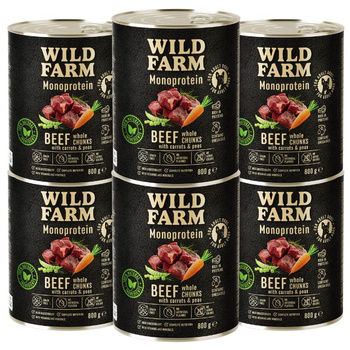 WILD FARM Monoprotein Beef 6x800g hypoallergenic dog food