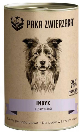 Paka Zwierzaka turkey with cranberries 6x400g
