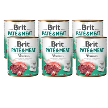 no pork Brit Pate&Meat Adult Venison 6x800g