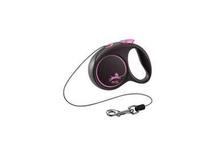 Flexi leash Black Design XS Rope 3m Up to 8kg Pink