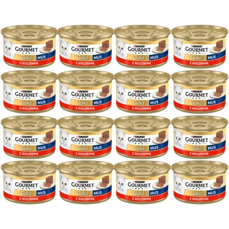 Purina Gourmet Gold Mousse with Beef 48x85g