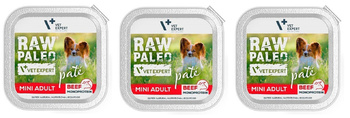 no pork Vetexpert Raw Paleo Pate Mini Adult Beef 3x150g