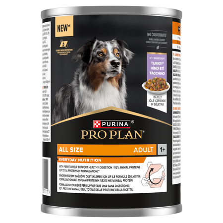 PRO PLAN Everyday Nutrition Adult Dog Food Rich in Turkey in Jelly 6x400g