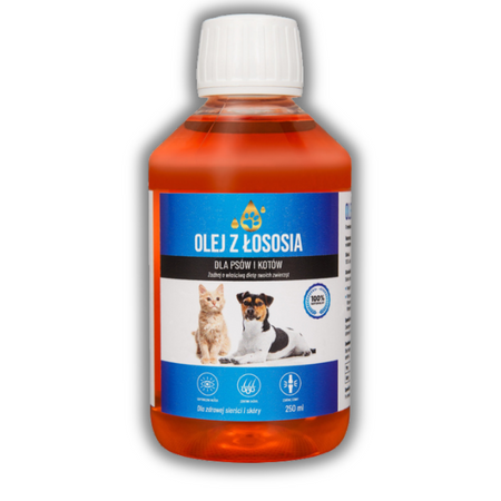 Lab-V 100% Salmon Oil for Dogs and Cats of All Ages 2x250 ml Cold Pressed