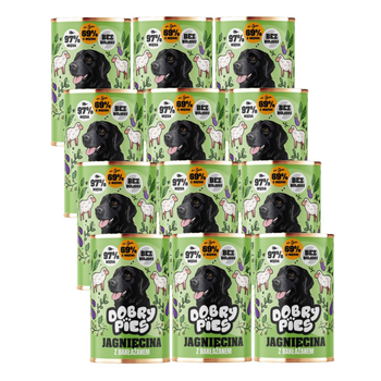 Dobry Pies Lamb with aubergine 12x400g