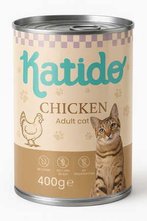 Katido Wet Cat Food with Chicken 12x400g