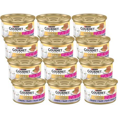 Purina Gourmet Gold Kitten Mousse with Veal 12x85g