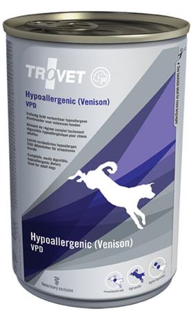 no pork TROVET VPD Hypoallergenic Venison for Dogs Can 400g