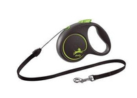 Flexi leash Black Design S Tape 5m Up to 12kg Green