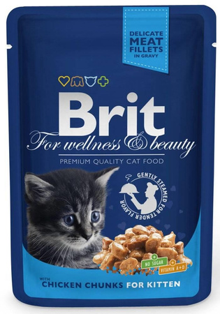 no pork Brit Premium Kitten with Chicken in Sauce 24x100g