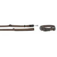 KERBL Set GoLeyGo Collar+Leash M Webbing with Adaptor up to 60kg Brown