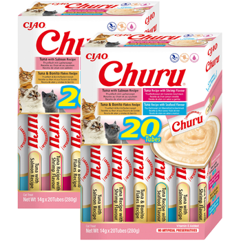 INABA Churu for cats – Seafood Mix 2x(20x14g)