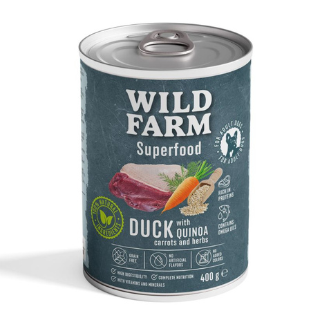 WILD FARM Superfood Duck 6x400g grain-free dog food