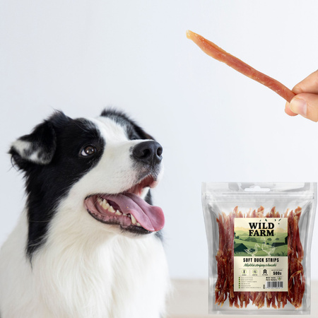 WILD FARM Soft duck strips 500g dog treats