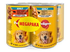 PEDIGREE Adult 4X400G TIN - wet dog food in jelly (2x WITH CHICKEN, 2x WITH BEEF)