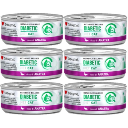Disugual Wet cat food Veterinary DIABETIC Duck (adult) 6x85g