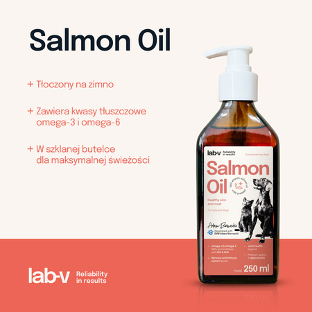 Lab-v 100% Salmon Oil for Dogs and Cats of All Ages 250ml Cold-pressed