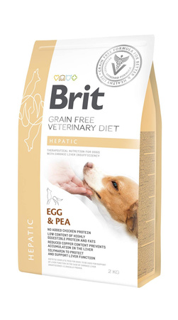 no pork Brit Grain Free Veterinary Diet Dog Hepatic Egg and Peas 2kg