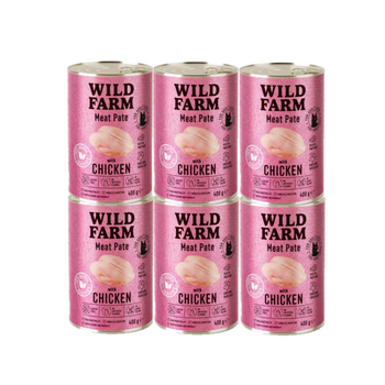 WILD FARM Pate with Chicken 6x400g - gluten-free cat food