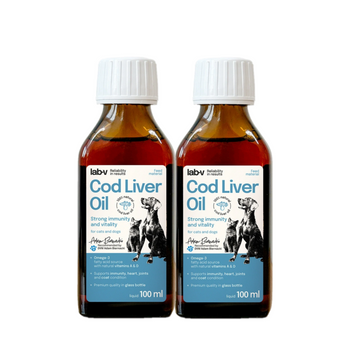 Lab-v Cod Liver Oil – 100% cod liver oil for dogs and cats, 2x100 ml