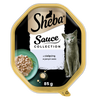 SHEBA Sauce Collection tray 85g – complete wet food for adult cats, chunks with veal, in sauce
