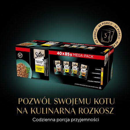  SHEBA Selection Select Slices Poultry Flavours pouches  40x85g 