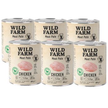 WILD FARM Pate Chicken 6x800g gluten-free dog food